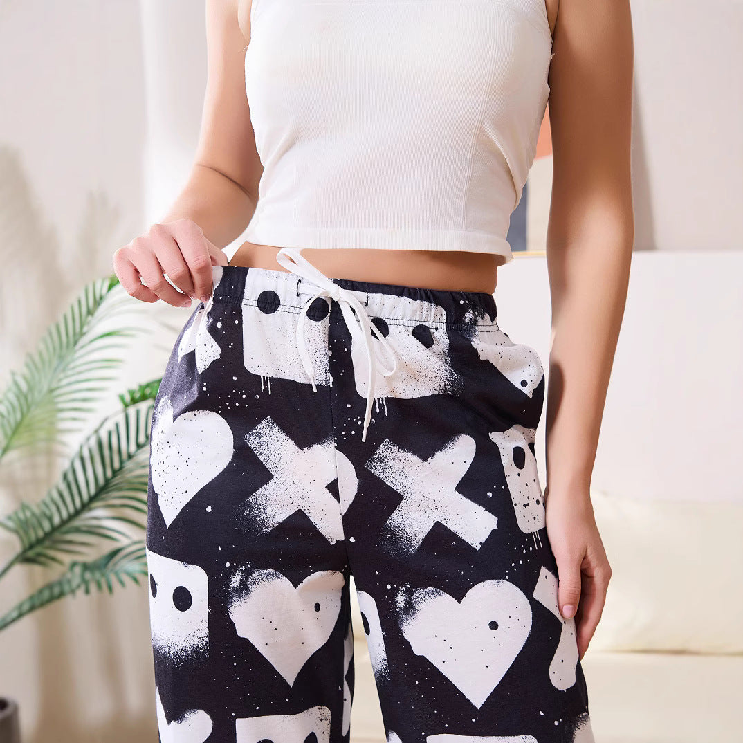 Damen Freizeit-Hose mit kreativen Mustern R&B