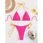 Damen Triangel-Bikini mit modischen Schnürdetails R&B
