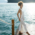 Damen Strandkleid mit seitlichen Cut-Outs R&B