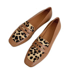 Damen Mokassin-Schuhe mit Leopardenmuster und elegantem Schnitt