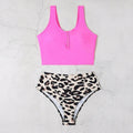 Damen Bikini-Set mit modischem Cropped-Oberteil und hoch geschnittenem Unterteil R&B