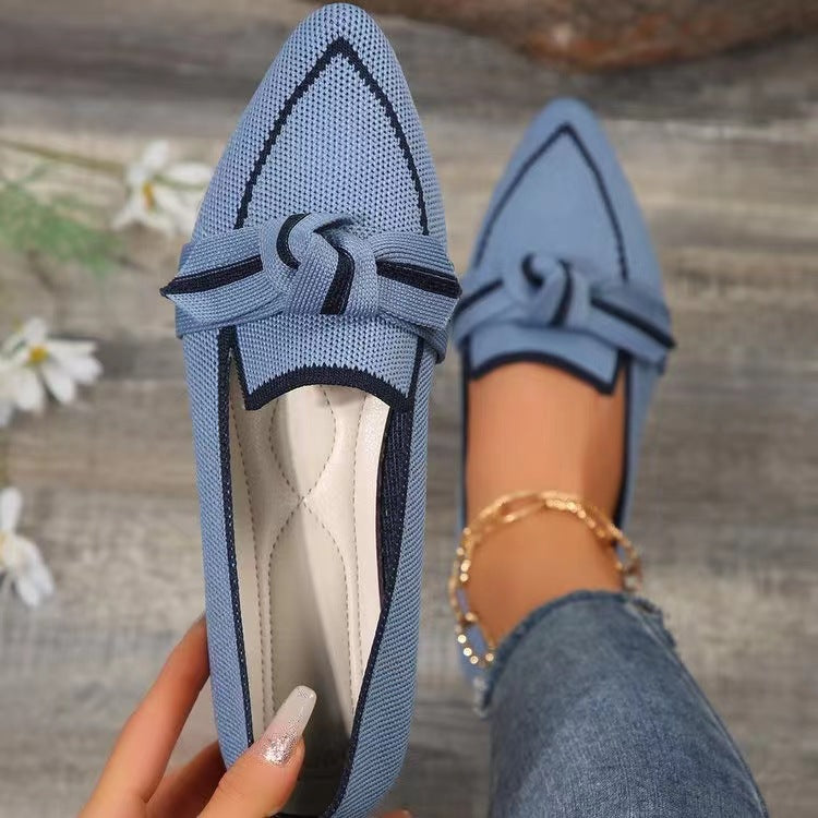 Damen elegante Slipper mit dekorativem Knoten-Design R&B