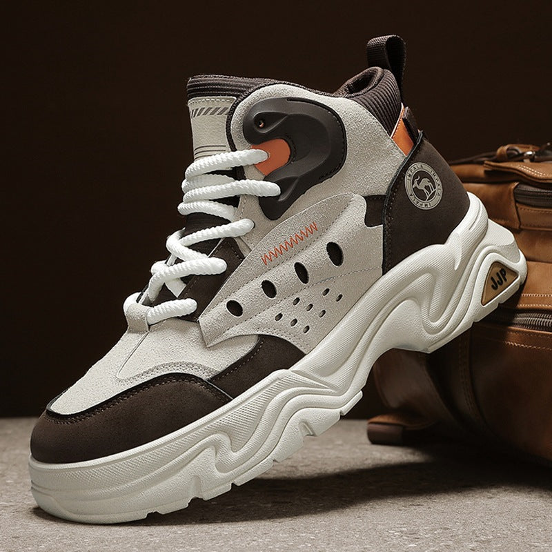 Damen Modische High-Top Sneakers mit stabiler Sohle und dämpfendem Innenmaterial R&B
