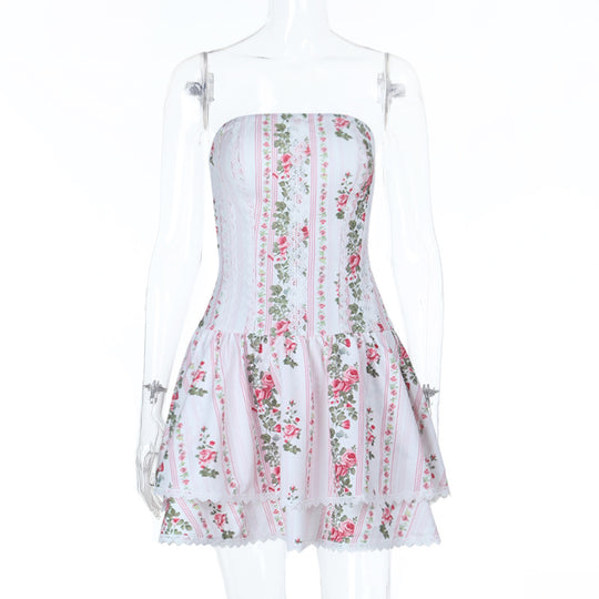 Damen Sommerliches Minikleid mit floralem Print und raffiniertem Schnitt R&B