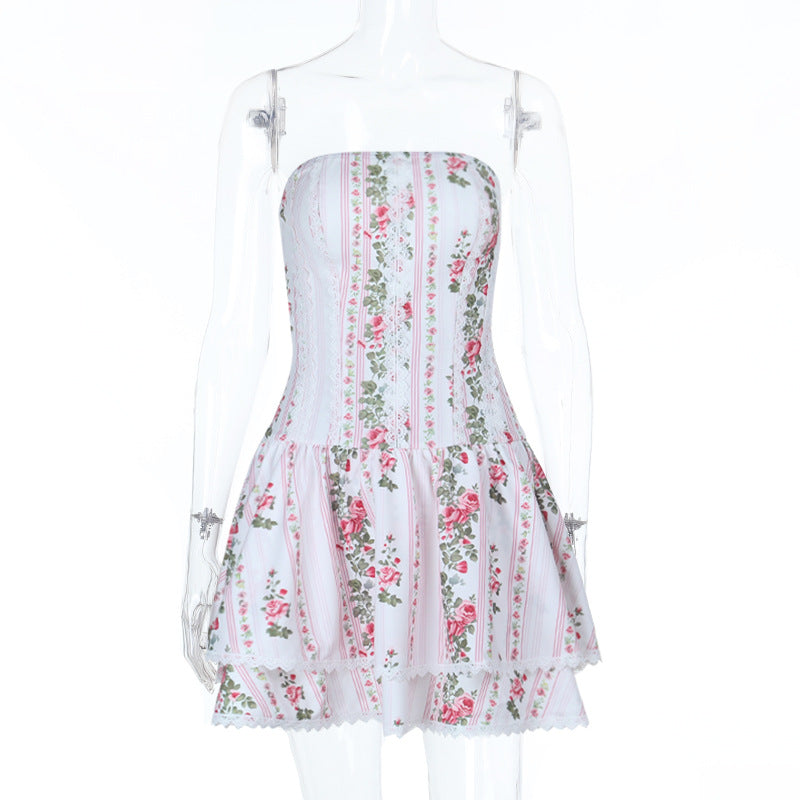 Damen Sommerliches Minikleid mit floralem Print und raffiniertem Schnitt R&B