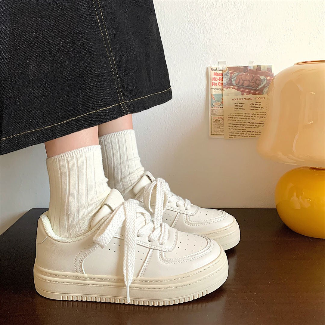 Damen Modische Sneakers mit hoher Sohle und atmungsaktivem Obermaterial R&B