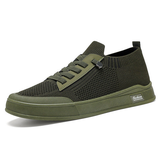 Damen Slip-On Sneaker mit elastischem Strickoberteil und praktischer Reißverschlussseite R&B
