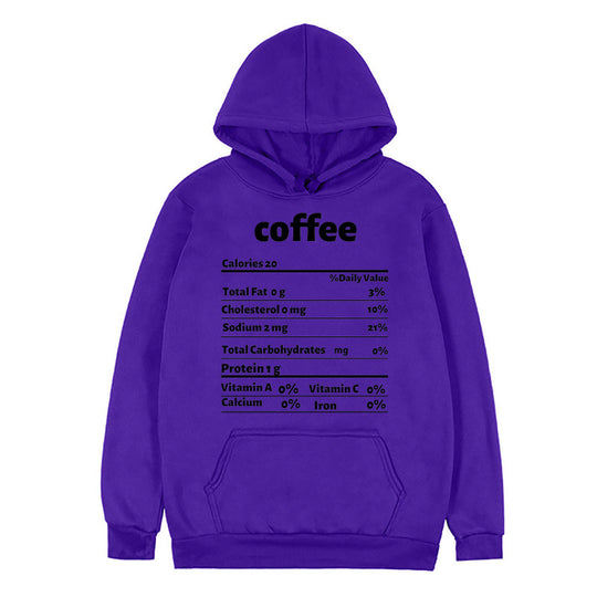 Damen Kapuzenpullover mit kreativem Nährwertdesign R&B