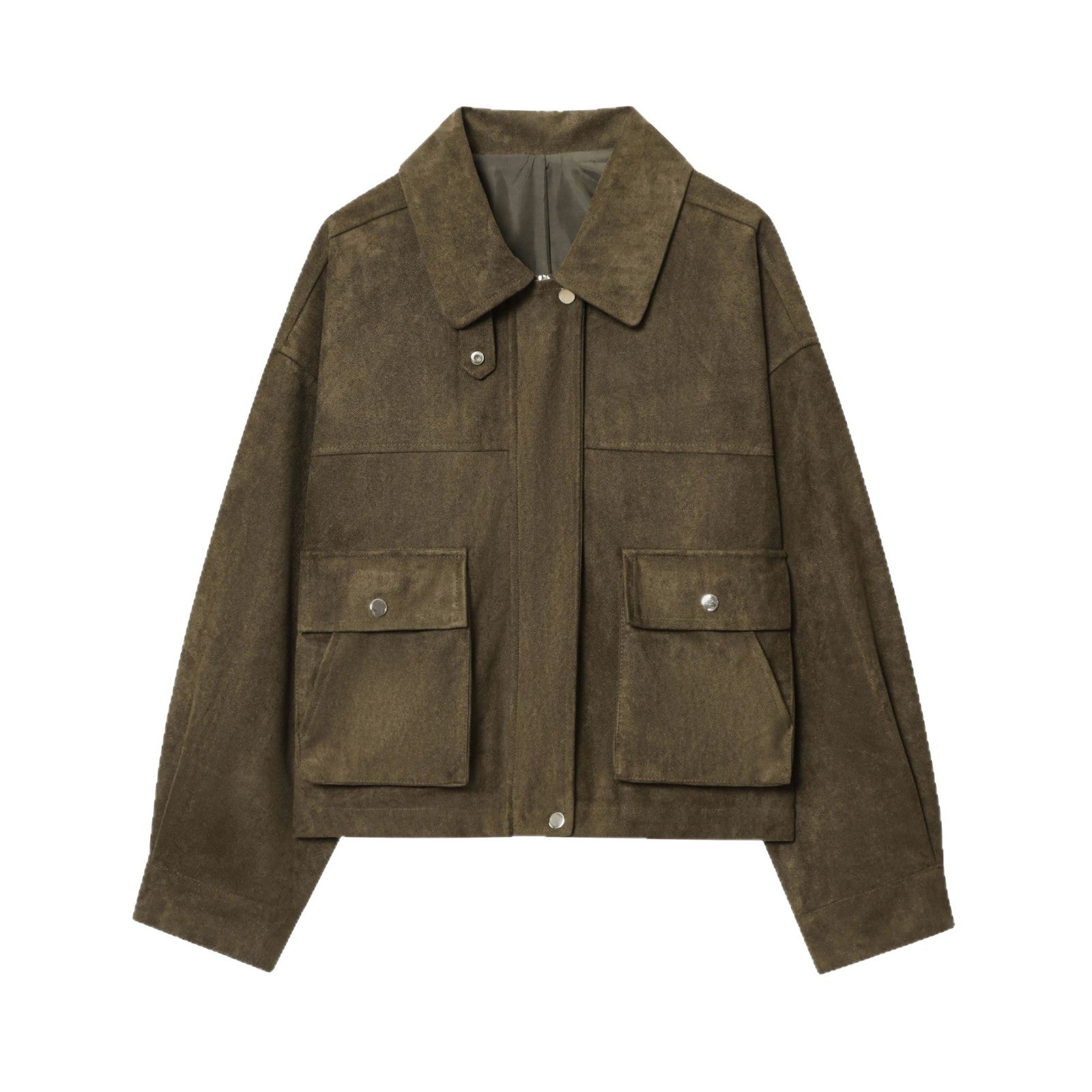 Damen kurz geschnittene Wildlederjacke R&B