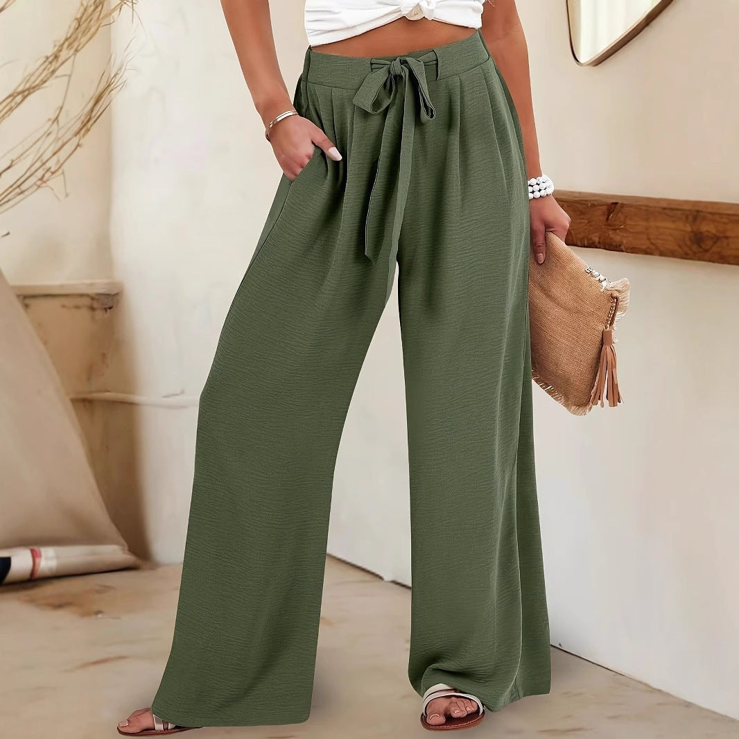 Damen Leichte und luftige Palazzohose mit seitlichen Taschen R&B