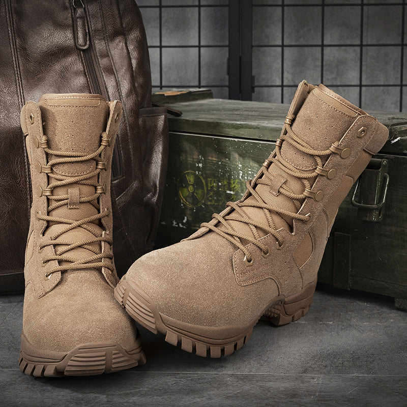 Herren Feste Tactical Boots mit seitlichem Reißverschluss und griffiger Sohle R&B