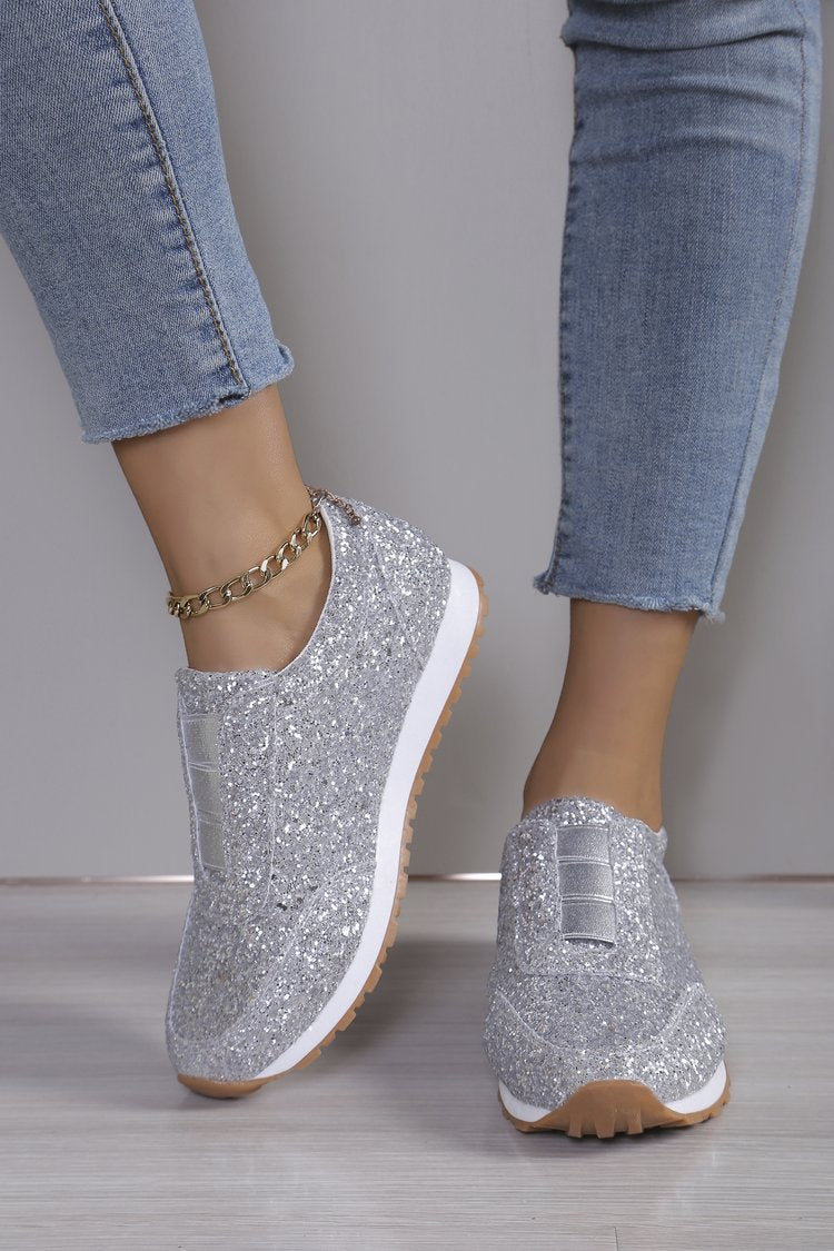 Damen Glitzernde Slip-On Sneakers R&B