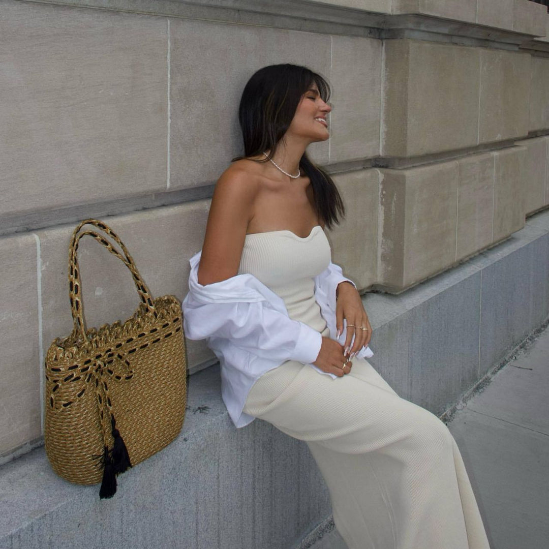 Damen Maxikleid mit schmalem Schnitt und herzförmigem Ausschnitt R&B