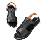 Damen Sandalen mit Reißverschluss und komfortablem Fußbett R&B