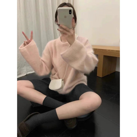 Damen kuscheliger Pullover mit Boxy-Schnitt R&B
