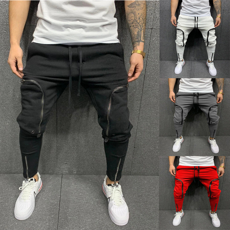 Herren modische Jogginghose mit einzigartigen Reißverschlussdetails