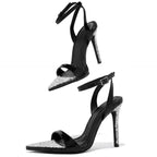 Damen High-Heels mit funkelndem Strassdesign und elegantem Riemen R&B