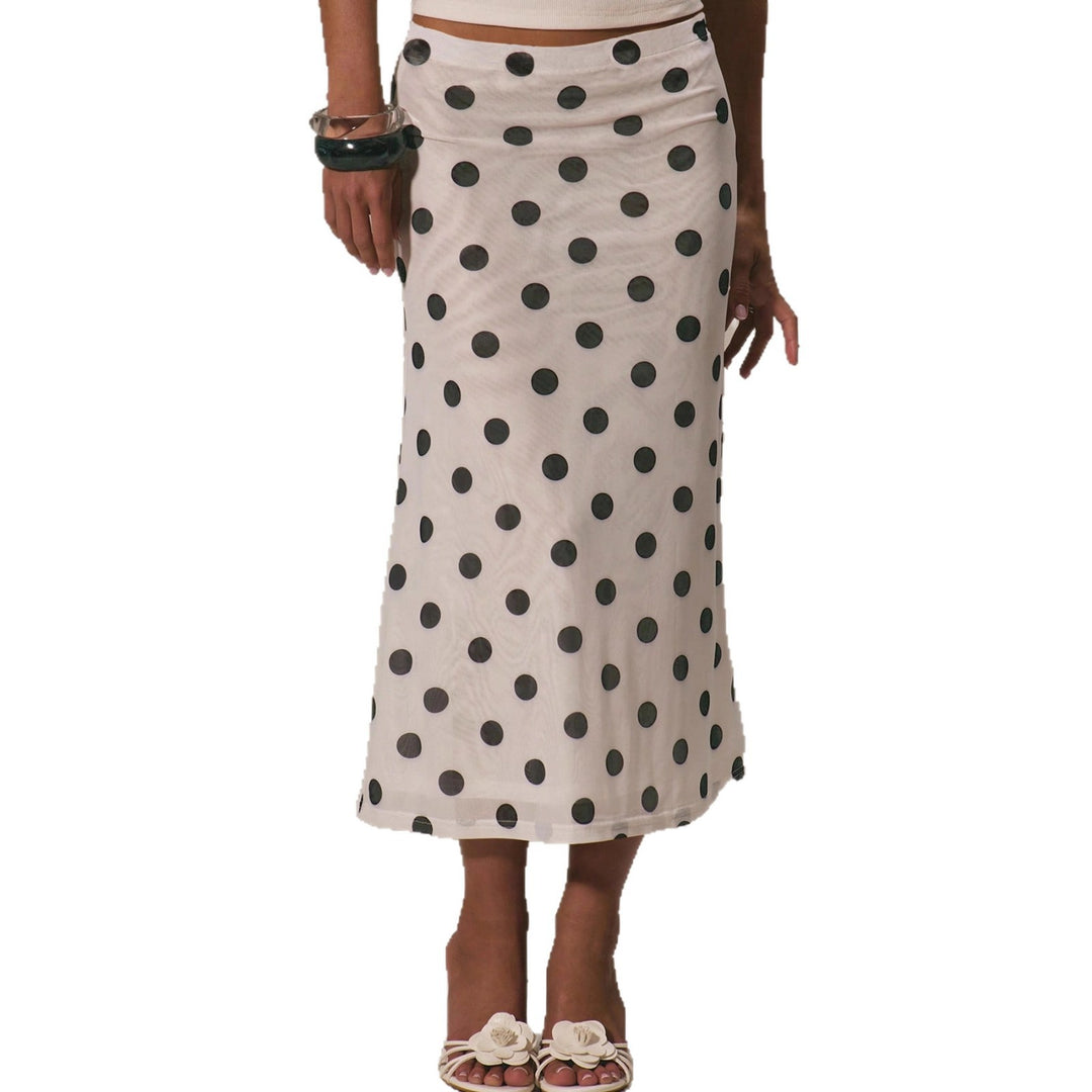 Damen Eleganter Maxirock mit Punkten R&B