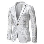 Damen eleganter Blazer mit floralem 3D-Design