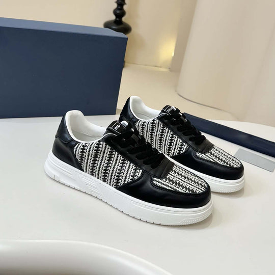 Damen Sneakers mit strukturierter Oberflächenkombination und gepolsterter Sohle R&B