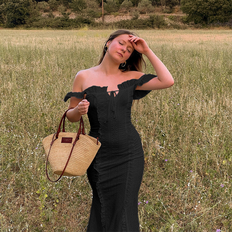 Damen Sommerliches Maxikleid mit Rüschendetails R&B