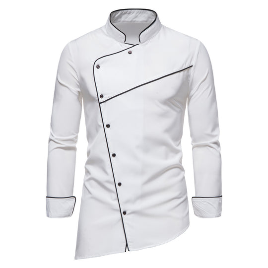 Herren Küchenjacke mit modernem Schnitt und elegantem Kragen R&B