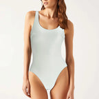 Damen Einteiliger Badeanzug mit hohem Beinausschnitt und sportlichem Schnitt R&B