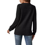 Damen Strickjacke mit tiefem V-Ausschnitt und strukturierter Rippoptik R&B