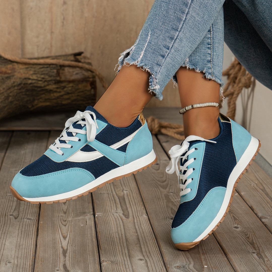 Damen Sportliche Sneakers mit atmungsaktivem Obermaterial und robustem Profil R&B