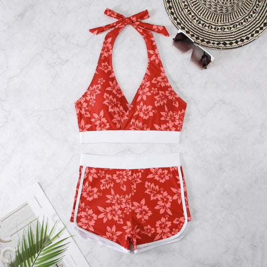 Damen Schwimmanzug mit modischen Blumenmustern R&B