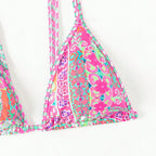 Damen Triangel-Bikini mit buntem Muster