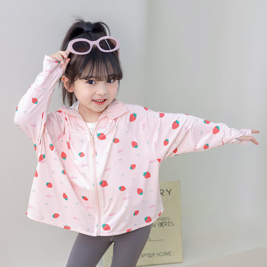 Mädchen funktionale UV-Schutzjacke mit Kapuze R&B
