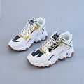 Damen sportliche Sneakers mit modischem Metallic-Design und dämpfender Sohle R&B