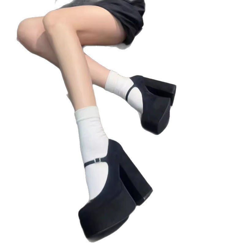 Damen Plateau High Heels mit verstellbarem Riemchen R&B