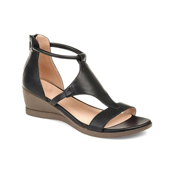 Damen Wedge-Sandaletten mit flexiblem Riemendesign und anatomischer Fußbettung R&B