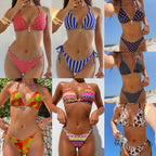 Damen Triangel-Bikini mit raffinierter Blütenapplikation R&B