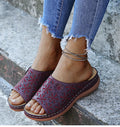 Damen Komfortable Clogs mit floralen Applikationen und anatomischem Fußbett R&B
