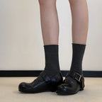 Damen elegante und stilvolle Riemchen-Schuh mit dekorativem Schnallenverschluss R&B