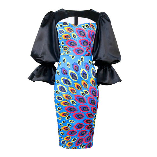 Damen Bodycon Kleid mit aufregendem Cut-Out-Design und voluminösen Ärmeln R&B