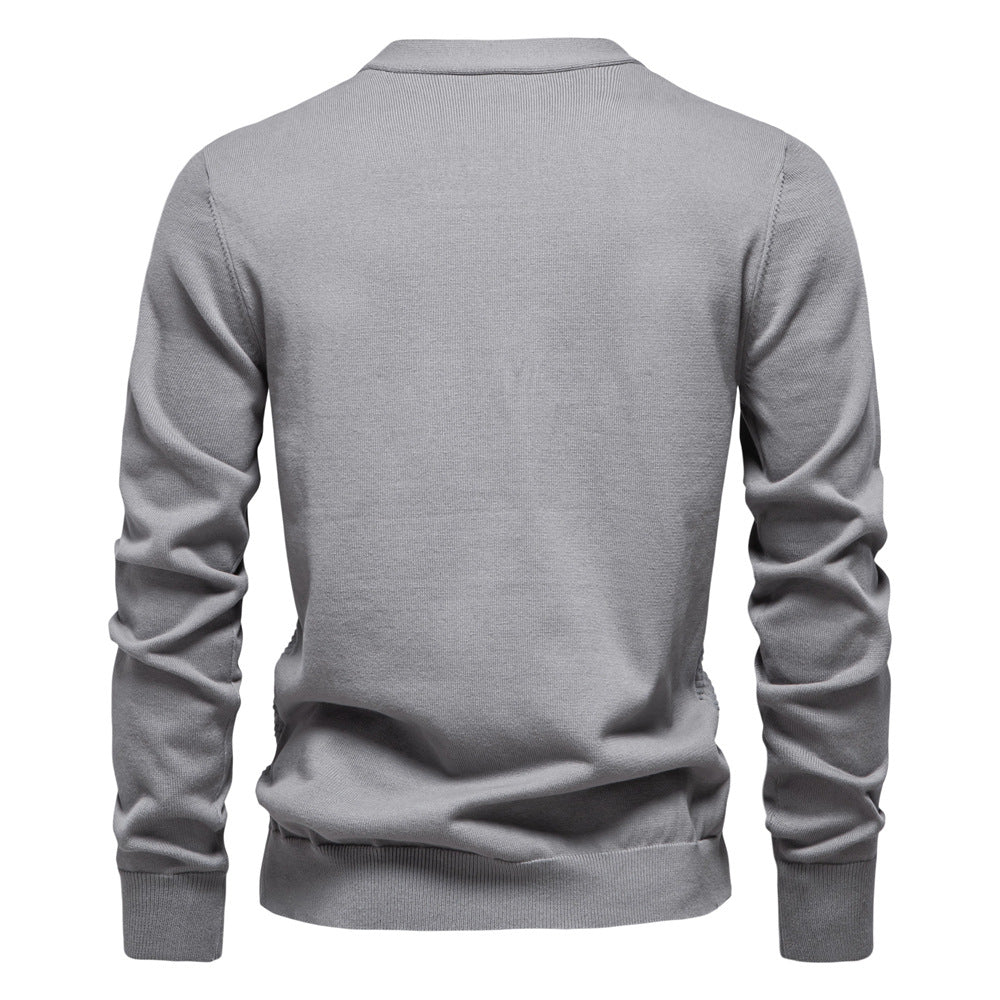 Herren Strickjacke mit strukturiertem Muster R&B