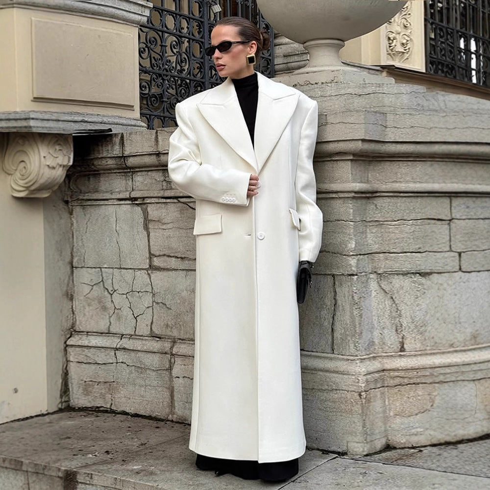 Damen oversized Wollmantel R&B