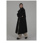 R&B | eine makellose essentielle schwarze Trenchcoat - klassische gerade Trenchcoat für Damen