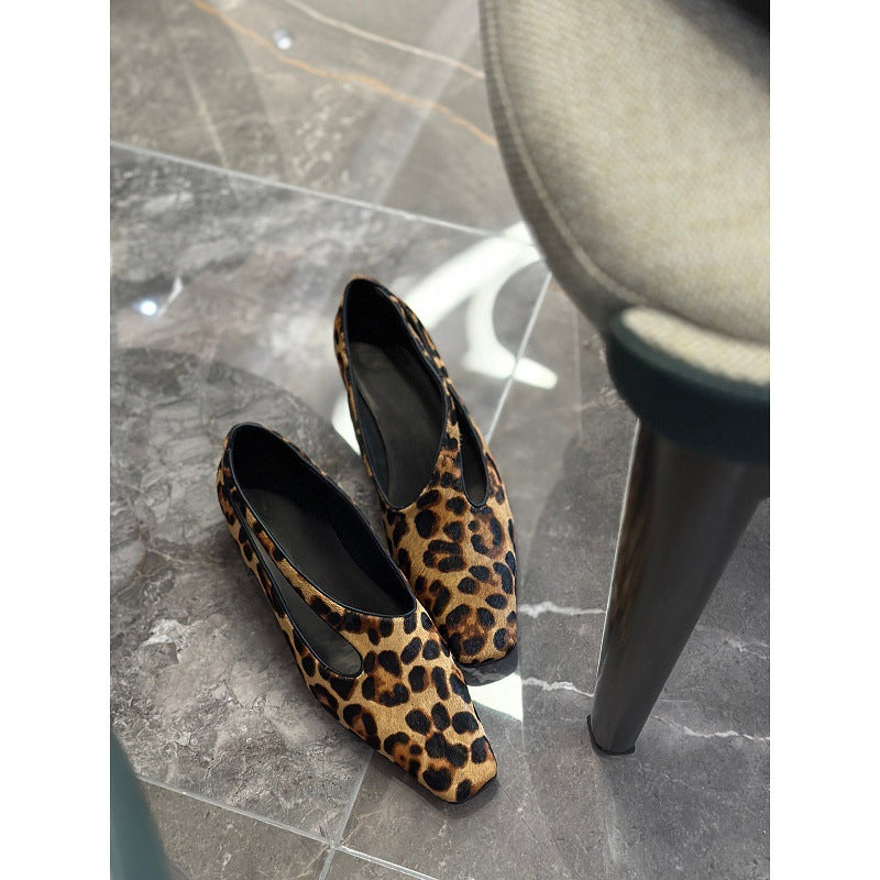 Damen Ballerinas mit elegantem Tiermuster und geschmeidiger Innenpolsterung