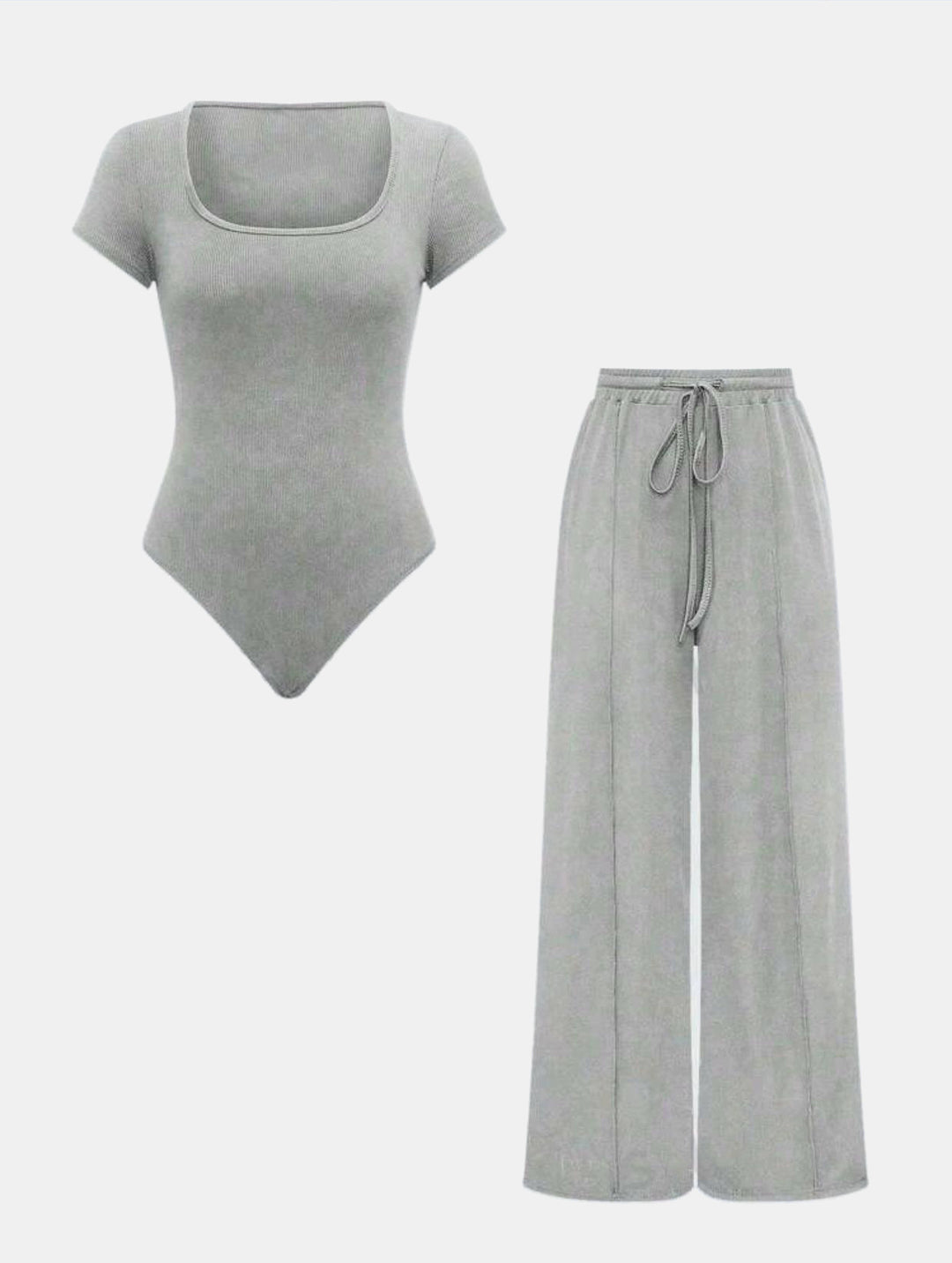 Damen lässiger Jumpsuit mit kurzer Arm und weitem Bein R&B