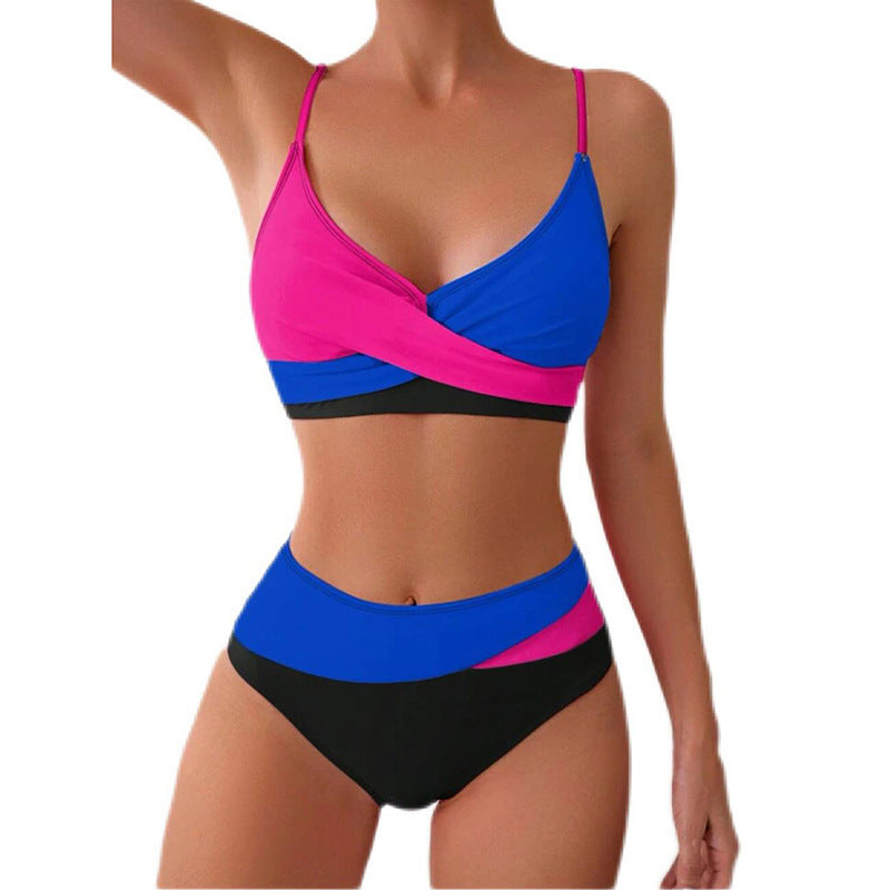 Damen Hochgeschnittener Bikini mit geschmackvollem Wickeldesign R&B