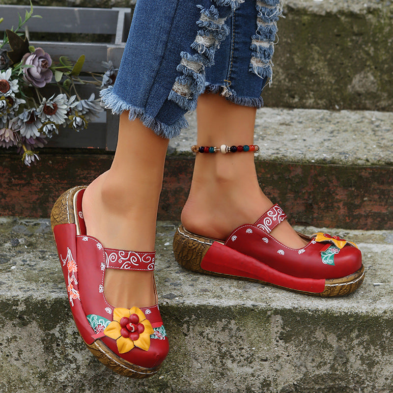 Damen Clogs mit floralem Design und komfortabler Sohle R&B