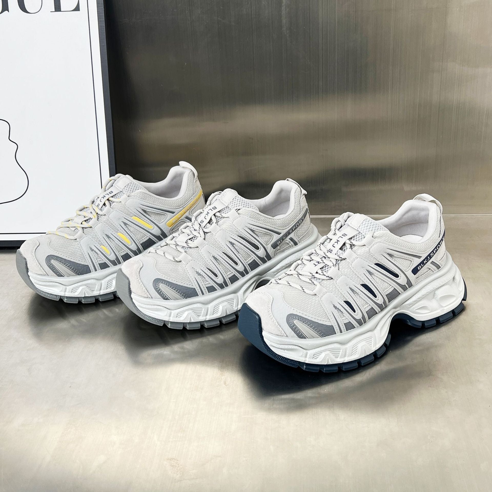 Damen Sportliche Lauf-Sneaker mit atmungsaktiver Mesh-Oberfläche und robustem Sohlenprofil R&B