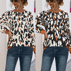 Damen Freizeitpullover mit modernem Leopardenmuster R&B