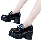 Damen Modische Plateau-Schuhe mit elegantem Kettenakzent R&B