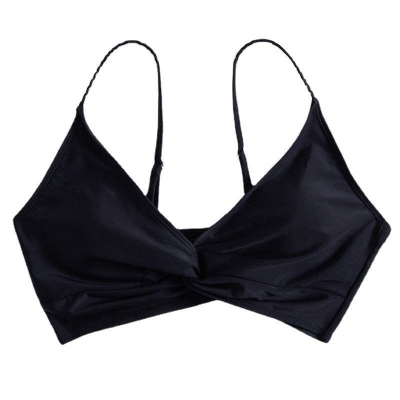 Damen sommerlicher Bralette-Bikinioberteil mit eleganter Twist-Detail